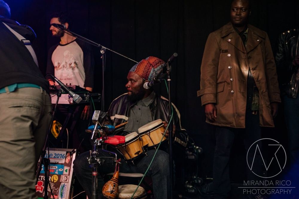 African Dundada on stage with band